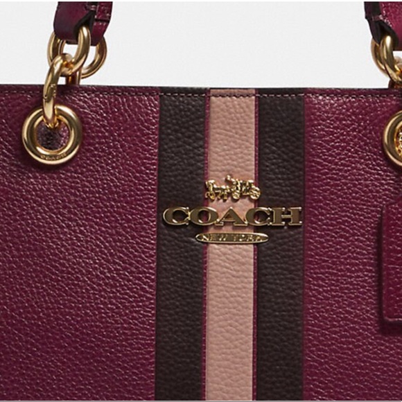 Coach Handbags - Coach Burgundy and Pink Leather Bag